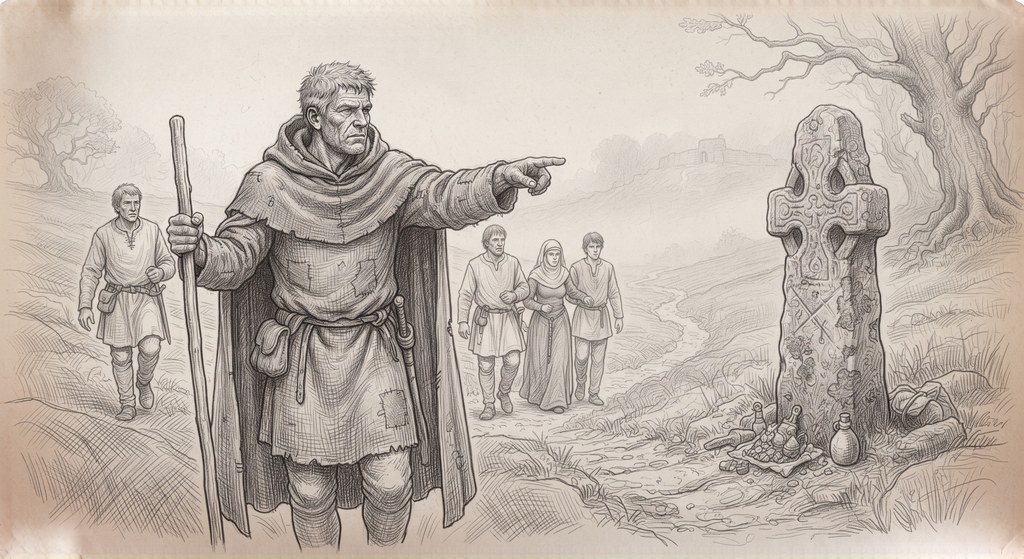 A drawing of guide at work