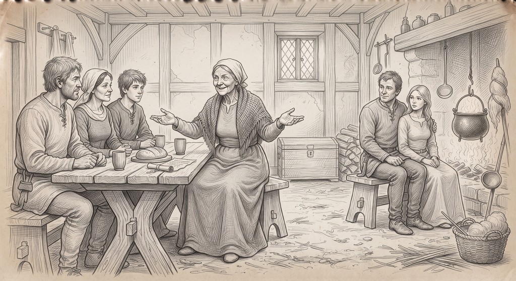 A drawing of matchmaker at work